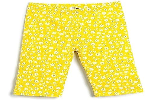 Koton Dziewczęce legginsy z nadrukiem kwiatowym, Żółty wzór (1d6), 4-5 Lata