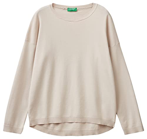 United Colors of Benetton Damski sweter Maglia G/C M/L 1091D100E, beżowy 152, M, Beżowy 152, M