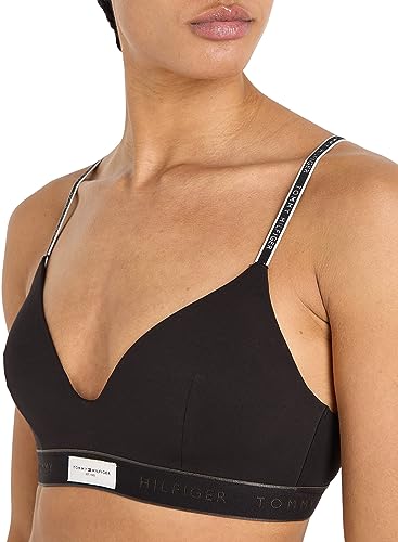 Tommy Hilfiger Damski biustonosz trójkątny z lekką podszewką, Czarny, XS