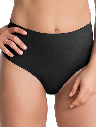 Spanx Shapewear dla kobiet Codzienne kształtowanie Kontrola brzucha Majtki Stringi , Black, M