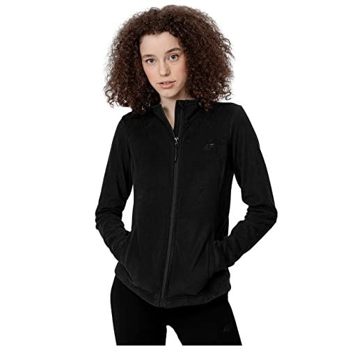 4F Damska bluza polarowa Z22 PLD350, czarny, xxl