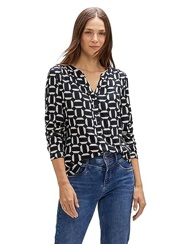 Street One Damska bluzka z wiskozy, Deep Blue, 34