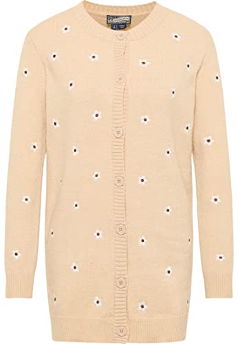 acalmar Damski kardigan z haftem 39425051-AC01, beżowy, M/L, beżowy, M-L