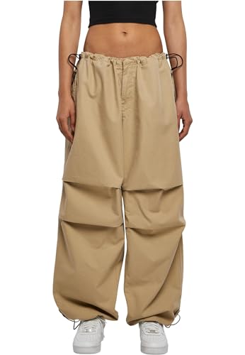 Urban Classics Damskie spodnie damskie Cotton Parachute Pants wetsand 5XL, Wetsand, 5XL