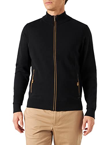 bugatti Męska kurtka z dzianiny 7600-35510, czarna, standardowa, czarny, S