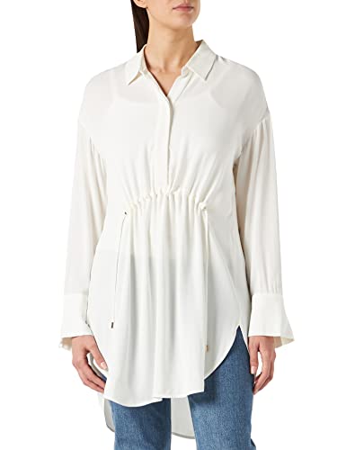 s.Oliver BLACK LABEL Damska bluzka z długim rękawem Regular Fit Blouse, kremowa, 36