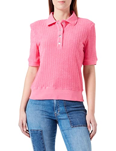 Love Moschino Damska bluza o regularnym kroju z krótkim rękawem, fuksja, 38, Fuchsia