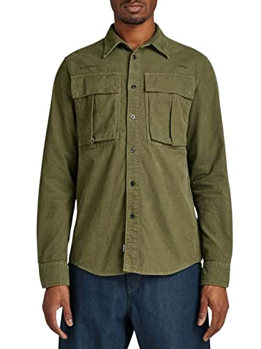 G-STAR RAW Męska koszula uniseks Submarine Regular, Zielony (Shadow Olive Gd D21986-c436-d033), XL