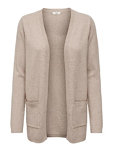 JdY Jdymarco L/S Open Cardigan KNT Noos Kardigan z dzianiny, Beżowy/Szczegóły: melanż, L