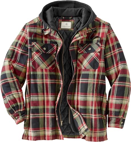 Legendary Whitetails Męska kurtka z kapturem Maplewood, Spruce Mountain Plaid, XL długo