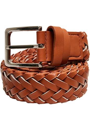Urban Classics Unisex Braided Synthetic Leather Belt pasek, jasnoszary (lightbrown), L-XL