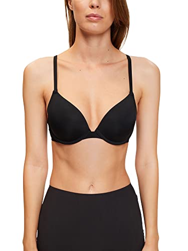 ESPRIT Bodywear Micro Lace Mix RCS SEXY biustonosz push-up, czarny, 80 B