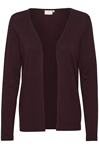 KAFFE damski sweter z kardiganem klasyczny długi rękaw, Winetasting, L