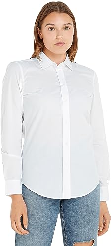 Tommy Hilfiger Koszula damska FIL Regular LS Casual, Th Optic White, 38, Th Optic White, 64