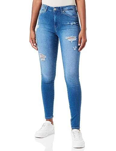ONLY Onlforever High Sk des DNM dżinsy damskie, niebieski (medium blue denim), (L) W / 34L