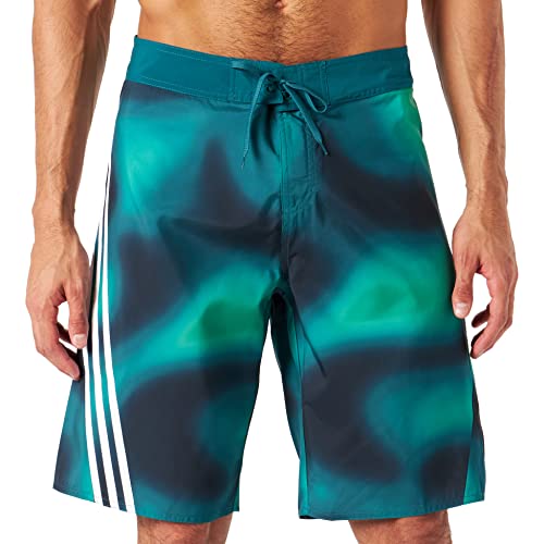 adidas Męski kostium kąpielowy Melbour Tech Kl, dziedzictwo turkusowy/biały, XL