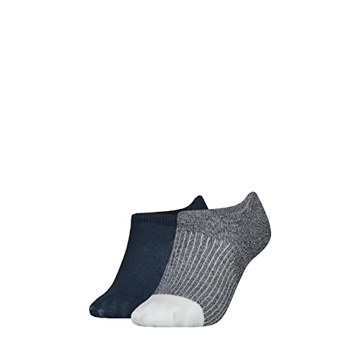 Tommy Hilfiger Damska stopka TH Women 2P Rib Mouline, granatowa, rozmiar 39/42, grantowy, 39-42 EU