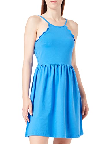 ONLY Damska sukienka z dżerseju Onlamber Strap Scallop Short Dress Ay Nn, niebieski (Strong Blue), S
