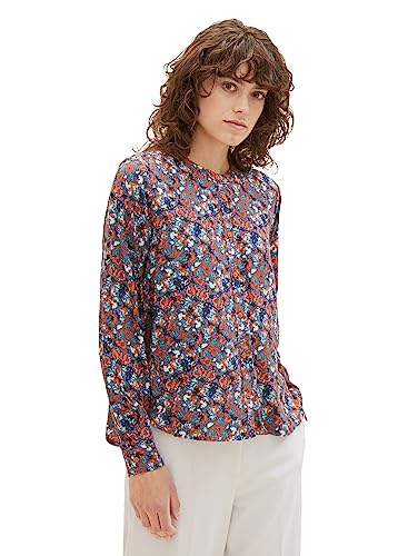 TOM TAILOR Bluzka damska, 32370 - granatowy mały Tie Dye Floral, 46
