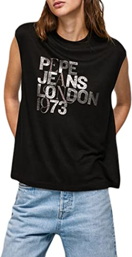 Pepe Jeans Lydie Koszulka damska, czarny czarny), S