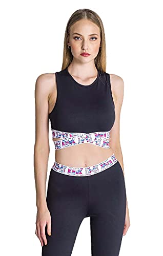 Gianni Kavanagh Damska kamizelka Black Gk Play Crop-top Fashion, czarny, L