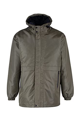 Trendyol Męska bluza z kapturem, zwykła, kurtka zimowa, płaszcz, khaki, L, Khaki, L