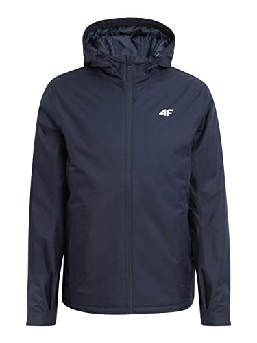 4F Kurtka męska Kum351 Jeans, granatowa, L, granatowy, L