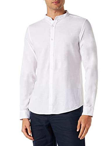 s.Oliver Koszula męska z długim rękawem, Biały 0100, XL