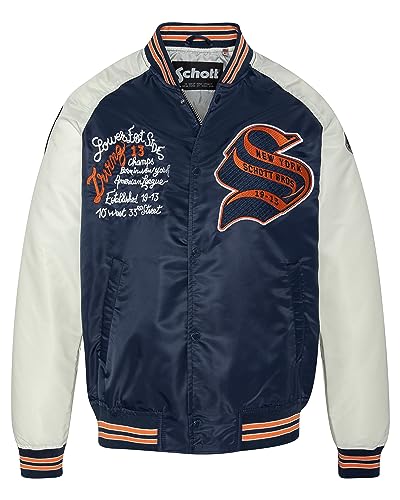 Schott NYC PRINCETON2 bluzka, Midnight/Off biała, S męska, MIDNIGHT/off WHITE, S