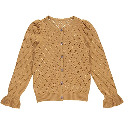 Müsli by Green Cotton Dziewczęcy kardigan z dzianiny, Cynamon, 104 cm
