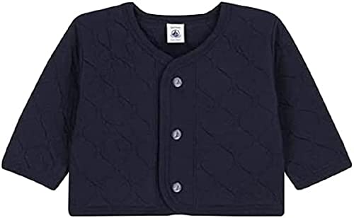 Petit Bateau Dziewczęcy kardigan z pikowanego węża, Smoking, 12 Miesiące