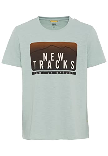 camel active Męski t-shirt 409745/1T06, jasnozielony, XXL, Light Aqua Green, XXL