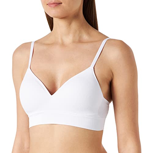 ESPRIT Damski bezszwowa struktura Grs Wirl.pad wyściełany biustonosz, biały, 100C