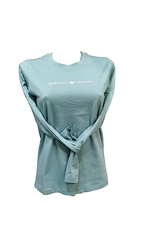 Emporio Armani Damska koszulka z logo Iconic, Arctic, XL