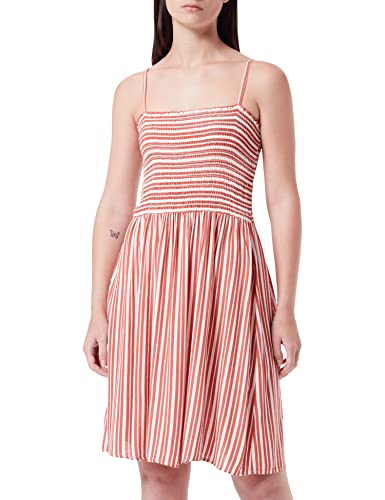 ONLY Damska sukienka Onlannika Life AOP S/L WVN Noos, Cloud Dancer/Stripes:henna, 40