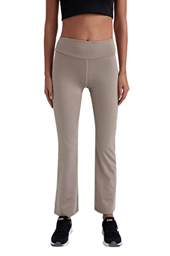 DeFacto Damskie spodnie do biegania z dzianiny na co dzień – standardowy krój, spodnie do joggingu, damskie spodnie do joggingu, dres do joggingu, Vison, XXL