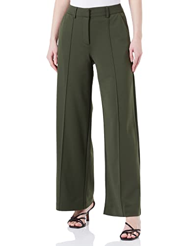 ICHI Damskie spodnie biznesowe IHKATE SUS Office Wide PA, 190417 / zielony Kombu Green, L