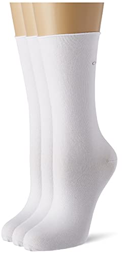 Calvin Klein Skarpety damskie Roll Top Sock (3 sztuki), biały, rozmiar uniwersalny