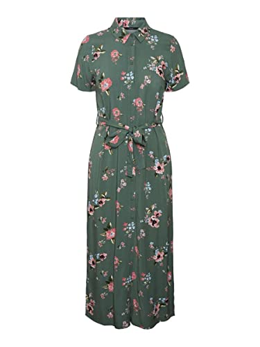 VERO MODA Damska sukienka Vmeasy S/S Long Shirt WVN Ga, Laurel Wreath 2, XS