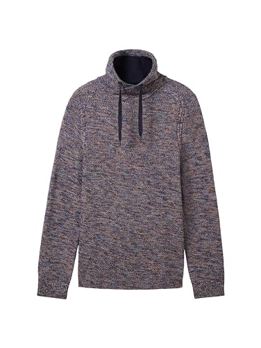 TOM TAILOR sweter męski, 34234 - Blue Orange Mouline, XXL