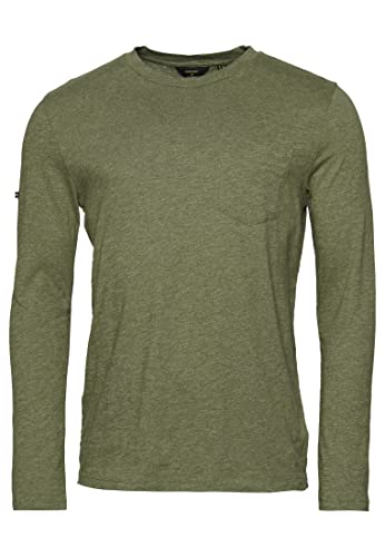 Superdry Studios L/S Top M6010724A Four Leaf Clover Green Marl L Męski, Four Leaf Clover Green Marl, L