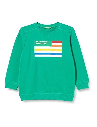 United Colors of Benetton Chłopięca bluza z kapturem, Bright Green 108, 12 Miesiące