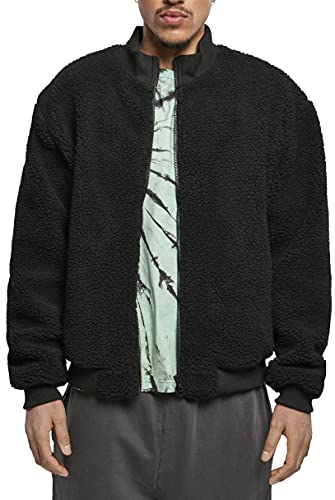 Urban Classics Męska kurtka Boxy Sherpa, czarny, 3XL