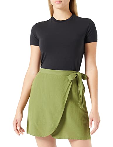 Vila Damska spódnica Viprisilla Hw Short Wrap Skirt Rock, Calliste Green, 34