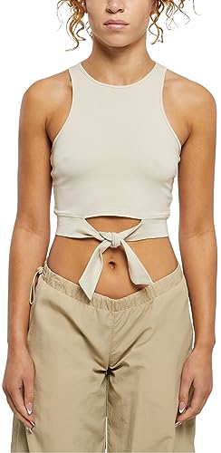 Urban Classics Damski top z węzłem, trawa softseagrass, XS