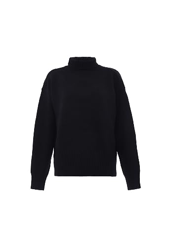 Aleva Damski sweter Slouchy z golfem akryl CZARNY rozmiar XL/XXL, czarny, XL