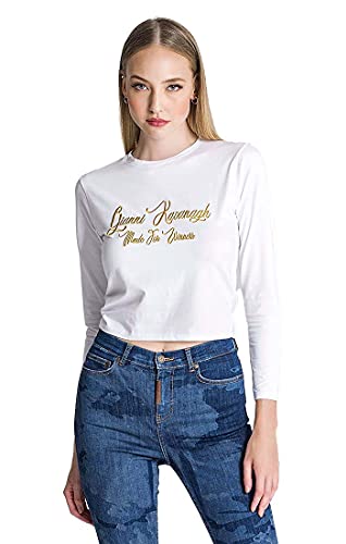 Gianni Kavanagh Damska koszulka White Rebirth Long Sleeve Tee T-Shirt, biały, XS