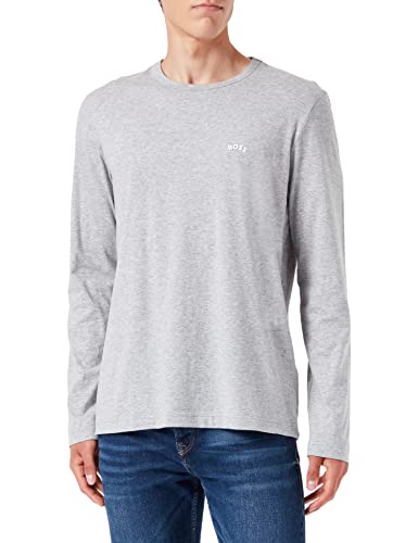 BOSS Męski t-shirt Togn Curved, Light/Pastel Grey59, XL