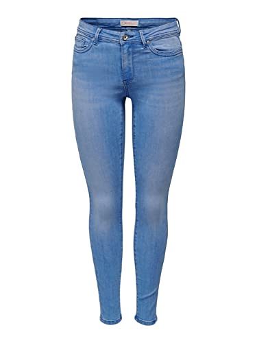 Bestseller A/S Damskie spodnie jeansowe ONLWAUW MID Skinny DNM BJ617 NOOS, Special Bright Blue Denim, XXSW / 34L, Special Bright Blue Denim, (XXL) W / 34L