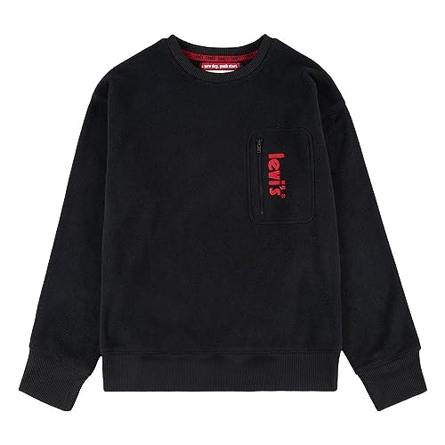 Levi's Kids Boy's Lvb Cozy Crew z kieszenią, Kawior, 8 Lat